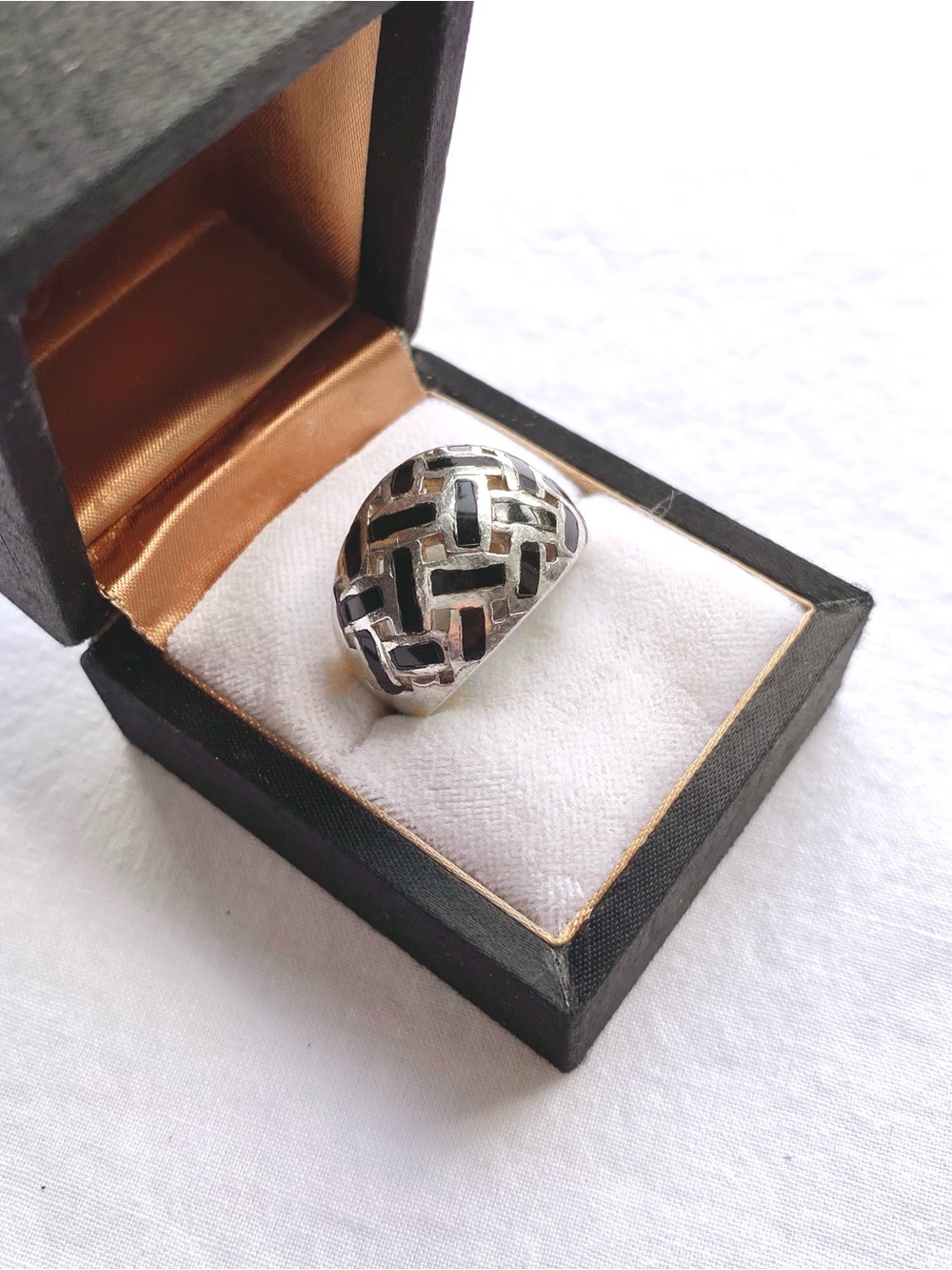 Sterling Silver Openwork Dome Ring - Silver size 6.5 Mod